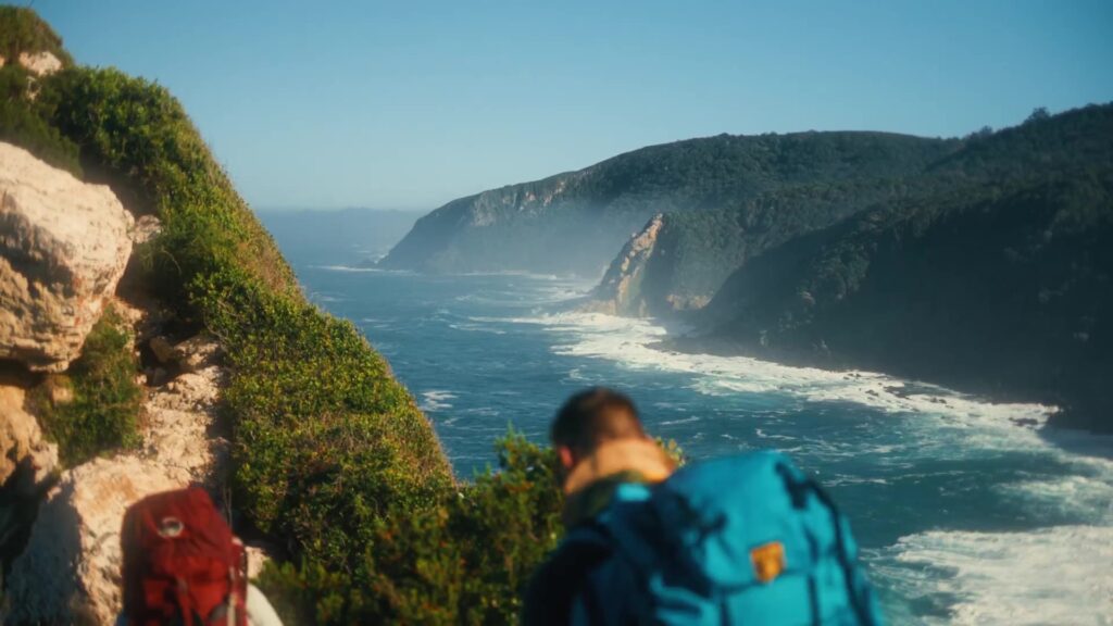 The Otter Trail cliff path above the sea